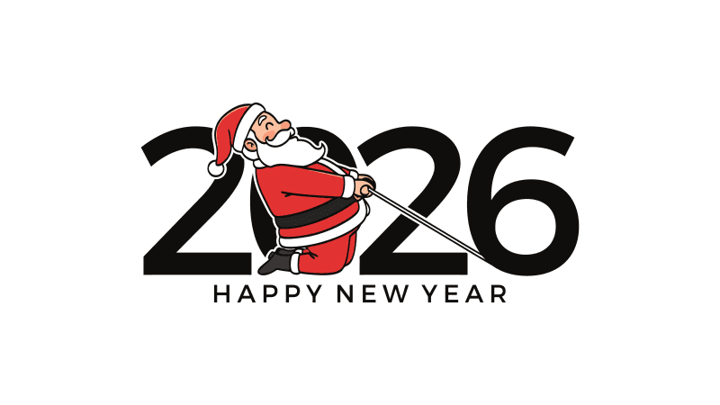 2026 New Year Santa Claus Wallpaper