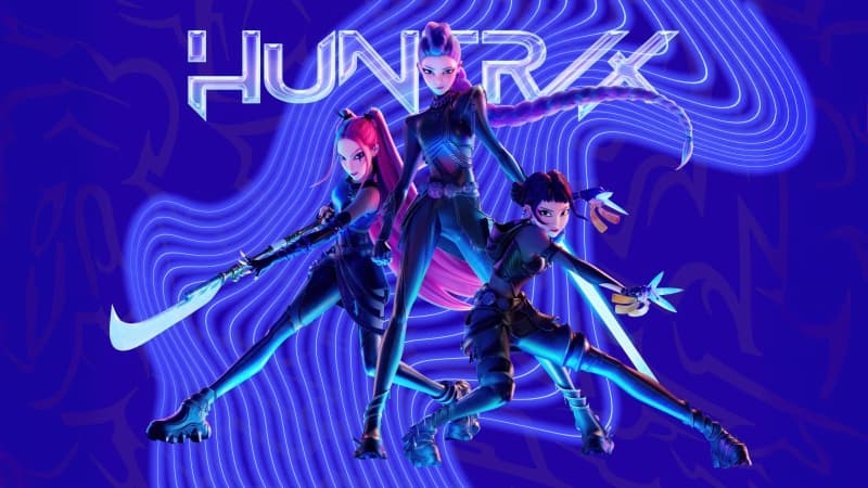 KPop Demon Hunters Blue aesthetic Wallpaper