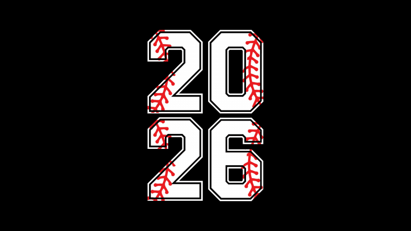 2026 New Year Baseball Wallpaper
