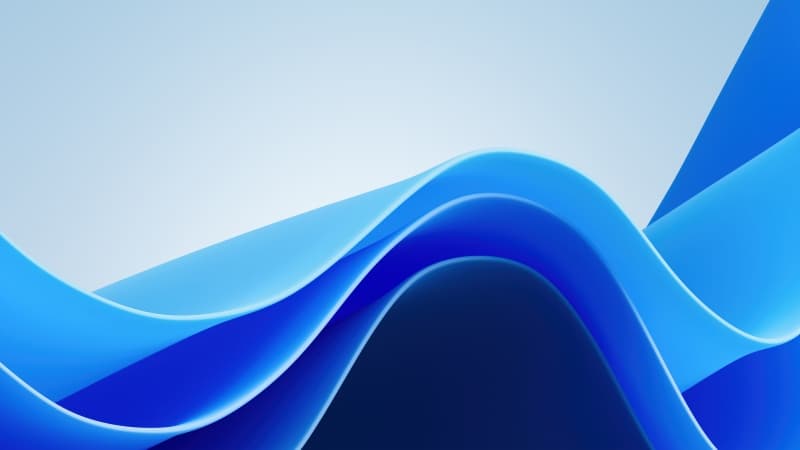 Blue waves Windows 11 Wallpaper