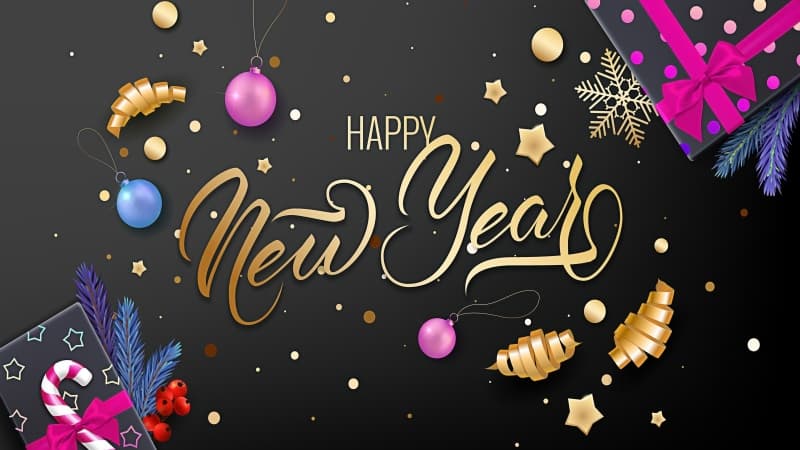 Happy New Year Confetti Wallpaper