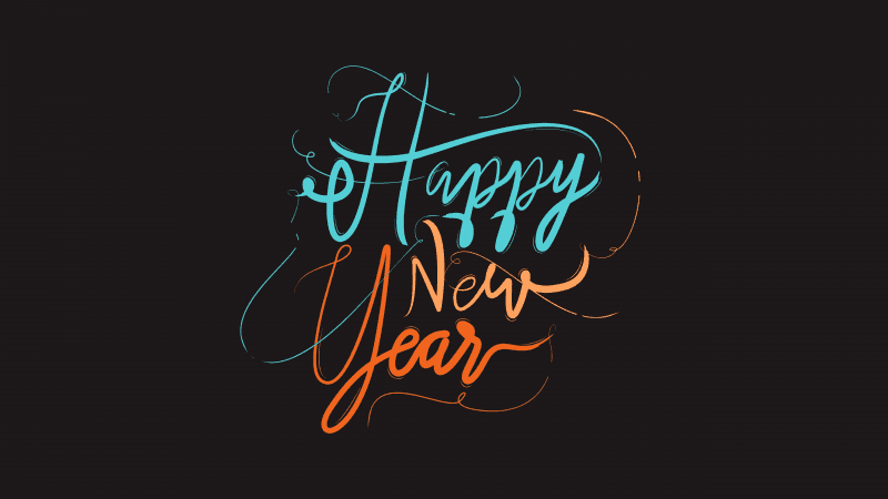 Happy New Year Text Wallpaper