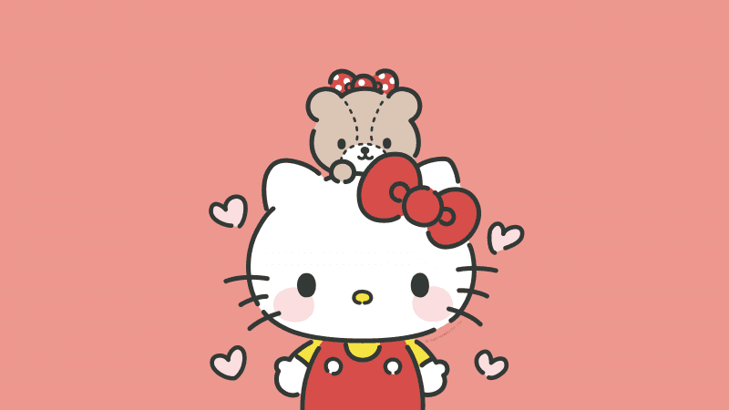 Hello Kitty Kawaii bear Wallpaper