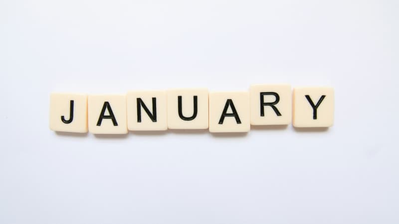 January Scrabble letters Wallpaper