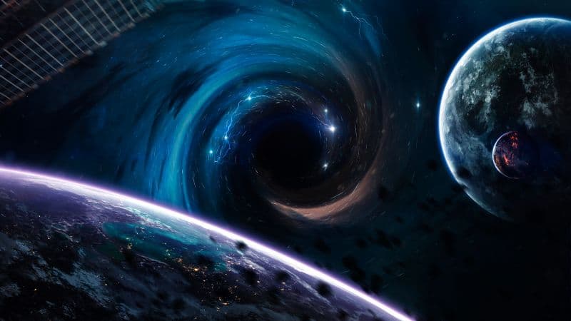 Black hole Planets Wallpaper