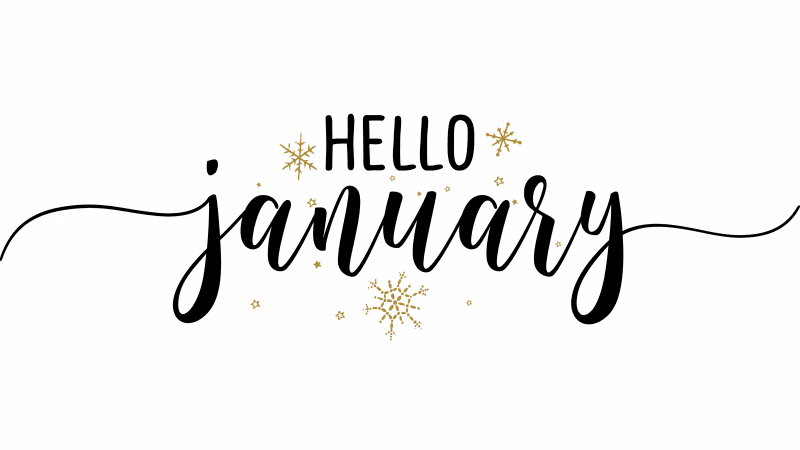 Hello January Winter Wallpaper