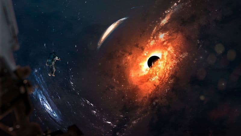 Black hole Astronaut Wallpaper
