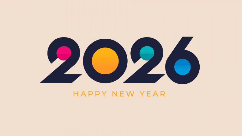 2026 New Year Greetings Wallpaper