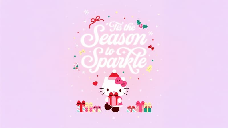 Hello Kitty Christmas gifts Wallpaper