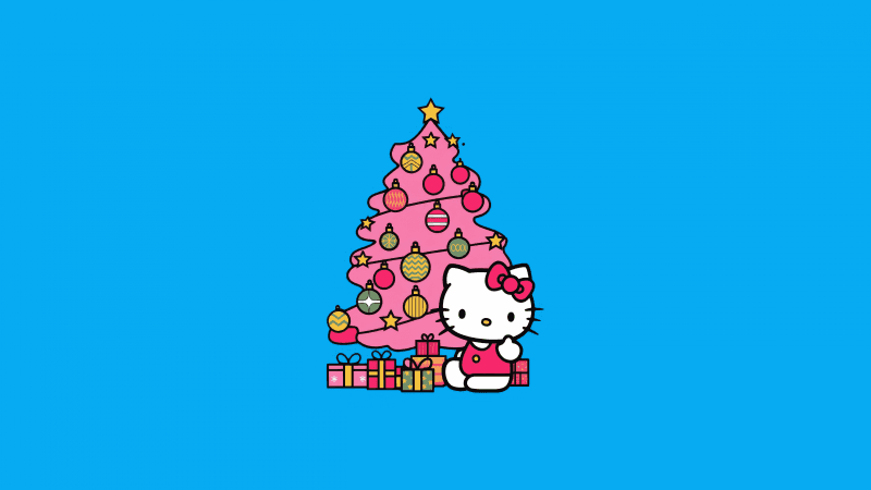 Hello Kitty Christmas tree Wallpaper