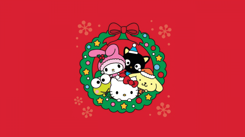 Hello Kitty and Friends Christmas decoration Wallpaper