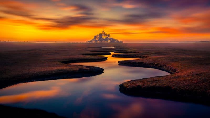 Mont Saint-Michel Landscape Wallpaper
