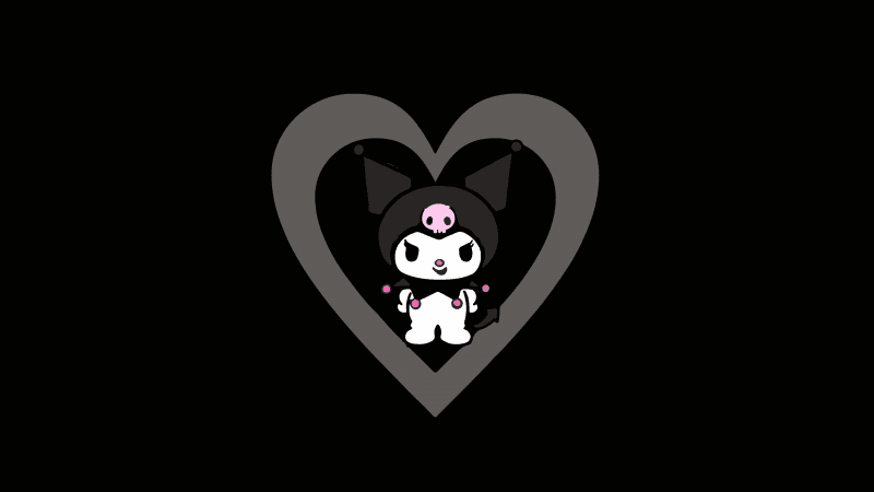 Kuromi Dark aesthetic Wallpaper