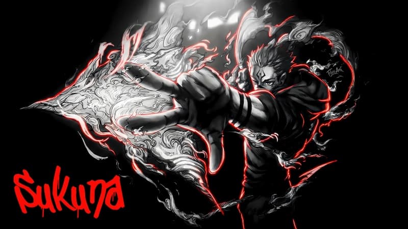 Sukuna Action Wallpaper