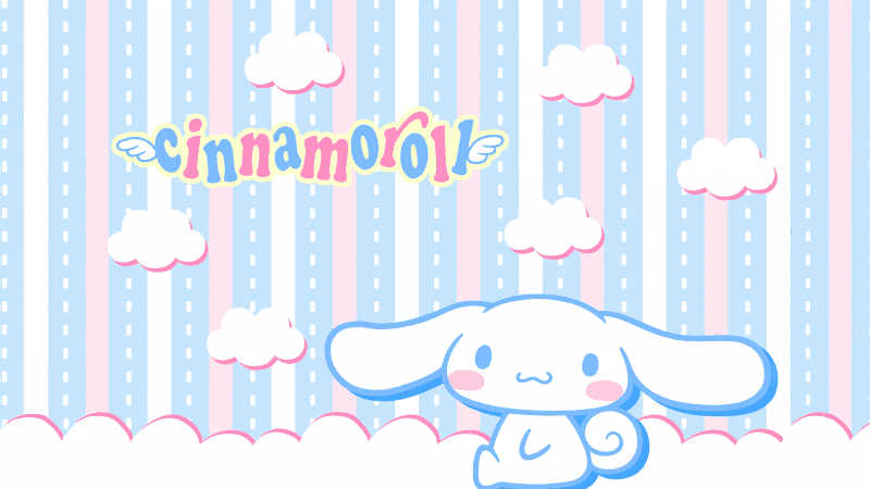 Cinnamoroll Blue and Pink Wallpaper
