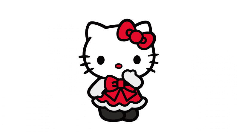 Hello Kitty Red dress Wallpaper