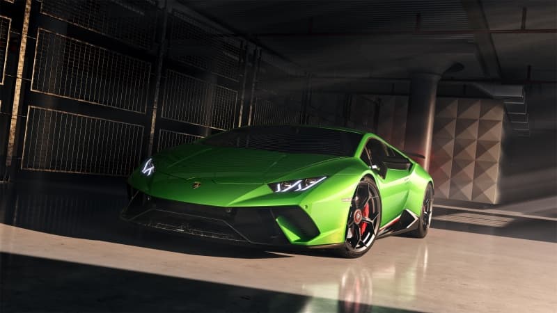 Lamborghini Huracan Performante Green car Wallpaper