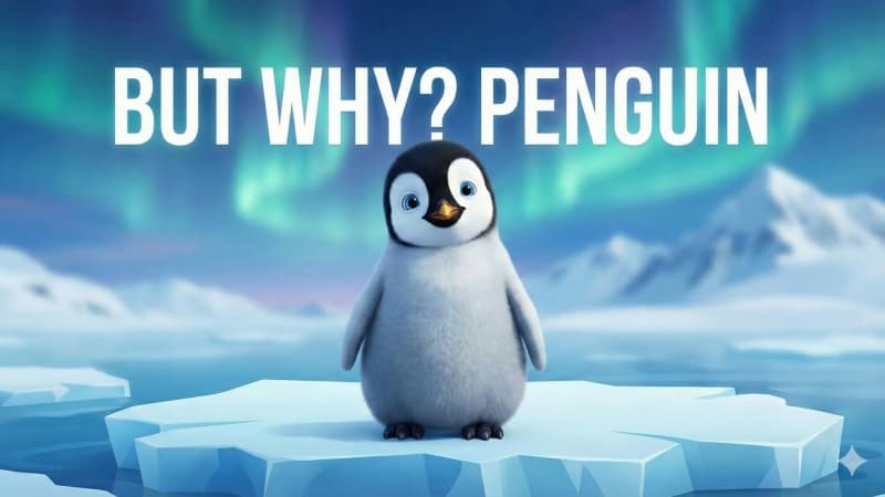 But Why? Penguin 5K Wallpaper