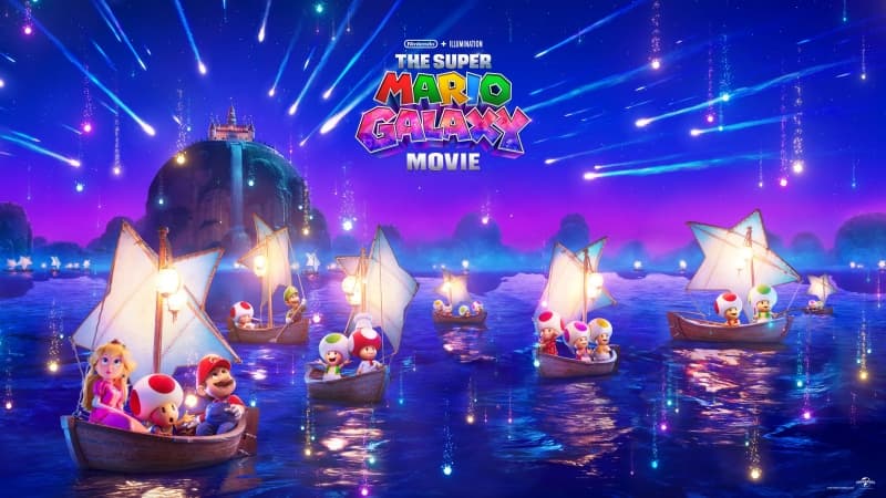 The Super Mario Galaxy Movie Key Art Wallpaper