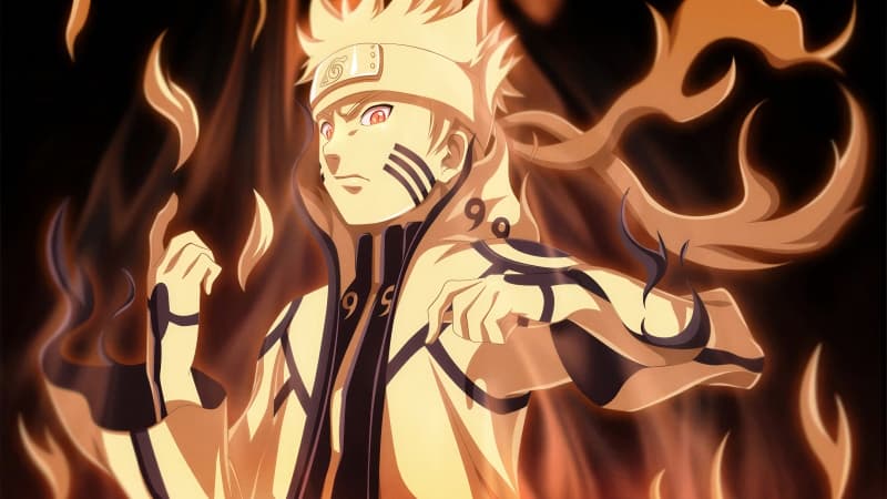 Naruto Uzumaki Nine-Tails Chakra Mode Wallpaper