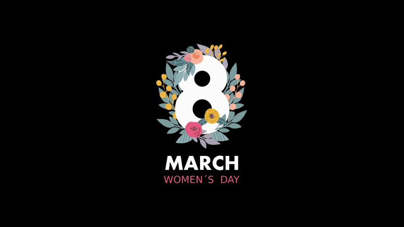 Women's Day AMOLED Wallpaper