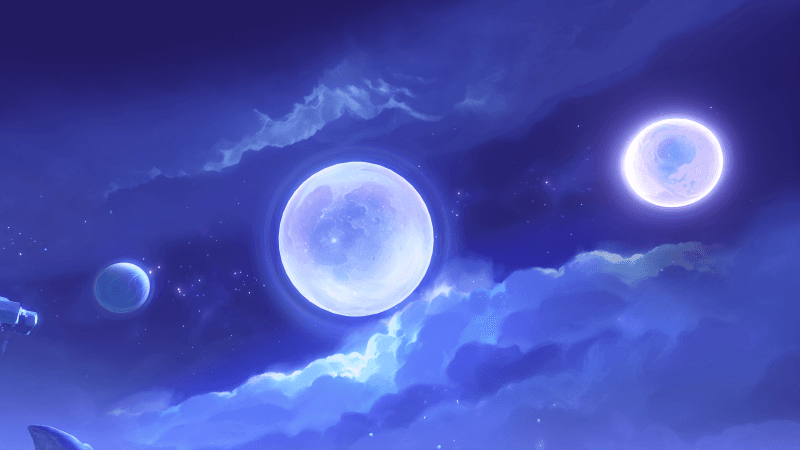 Genshin Impact Three Moons Wallpaper