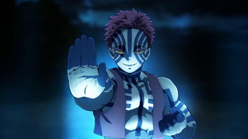 Akaza Upper Moon Three Wallpaper