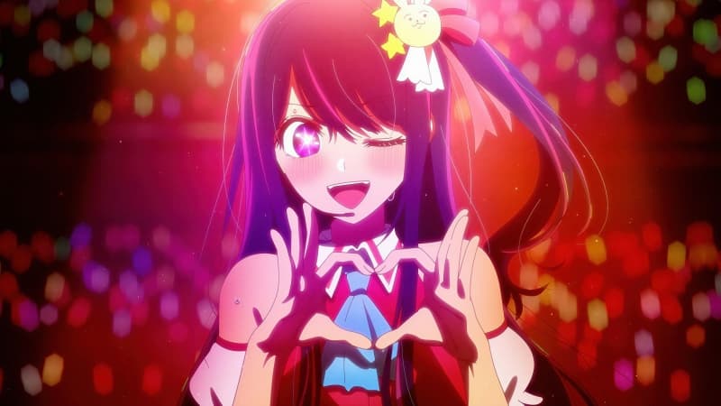 Ai Hoshino Winking Wallpaper