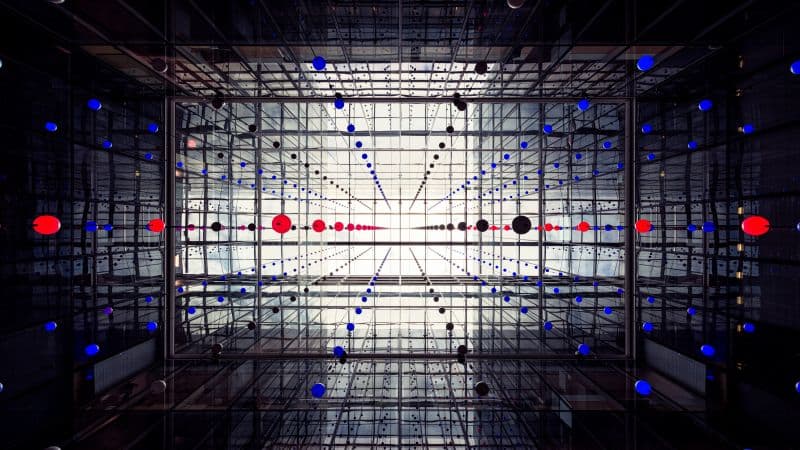 Glass building Spheres Wallpaper