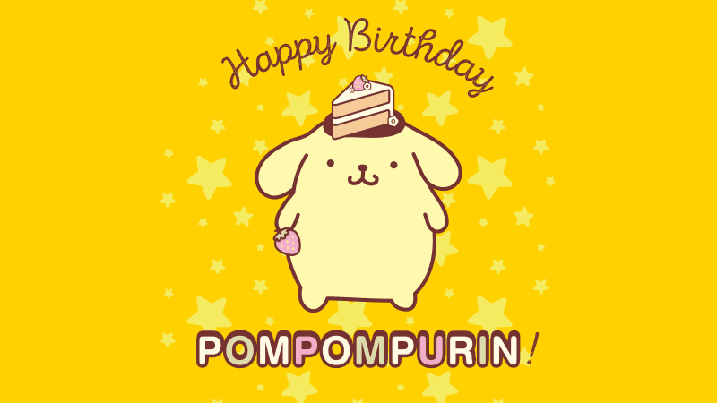 Pompompurin Happy Birthday Wallpaper