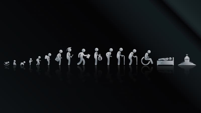 Human life journey Minimalist Wallpaper