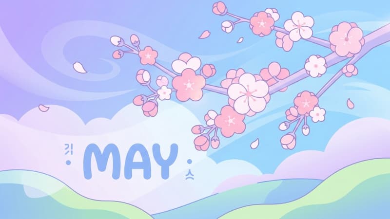 May (Month) Cherry blossom Wallpaper