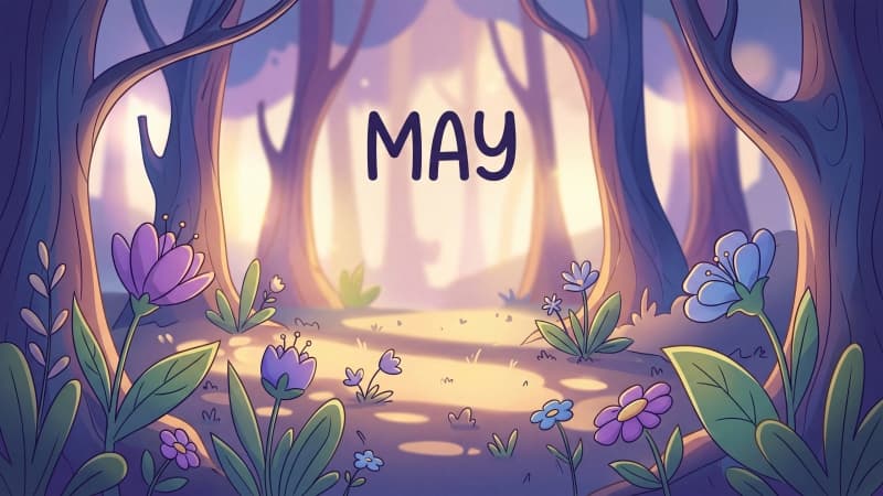 May (Month) Illustration Wallpaper