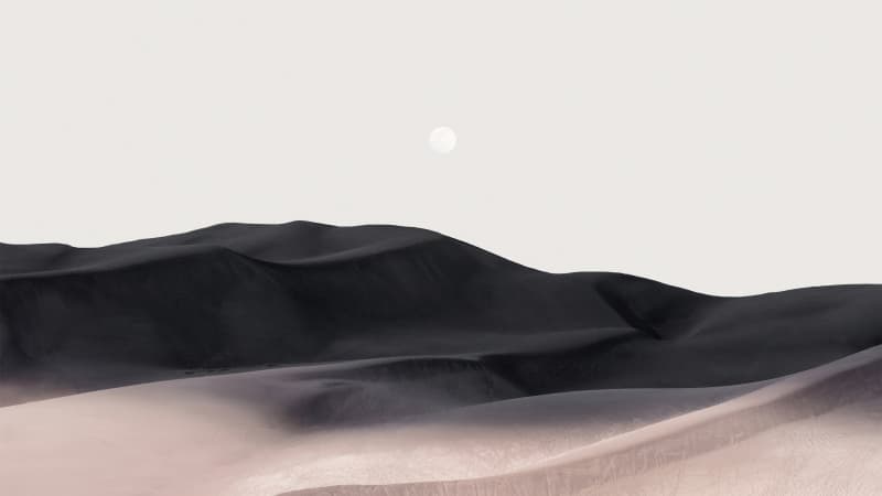 Sand Dunes Moon Wallpaper