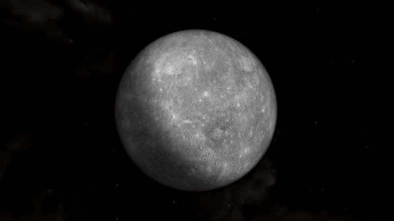 Planet Mercury Dark background Wallpaper