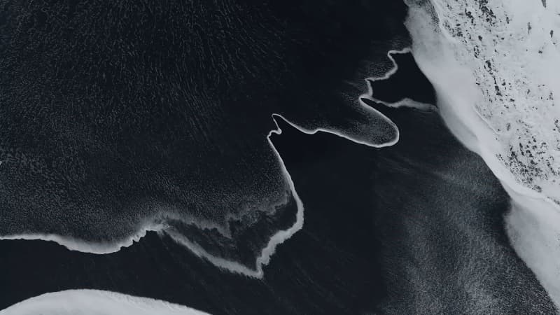 Lunar Tides Monochromatic Wallpaper