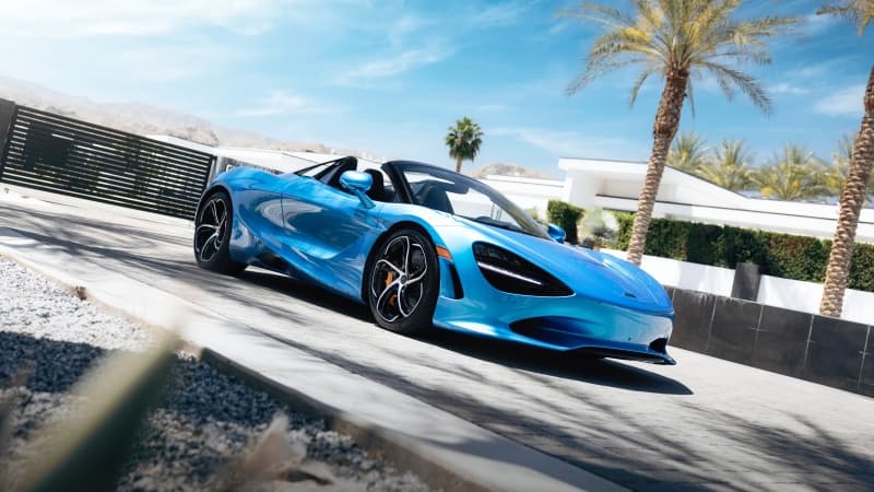 McLaren 750S Spider Ludus Blue Wallpaper