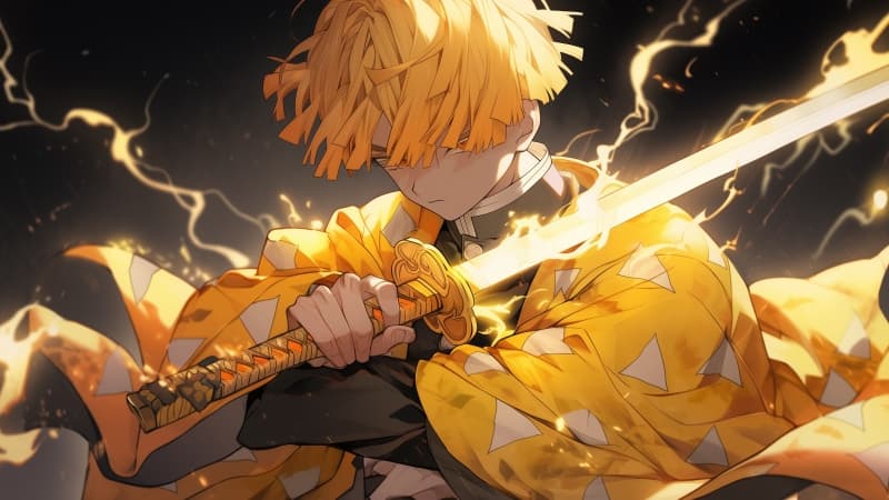 Zenitsu Agatsuma Lightning Wallpaper