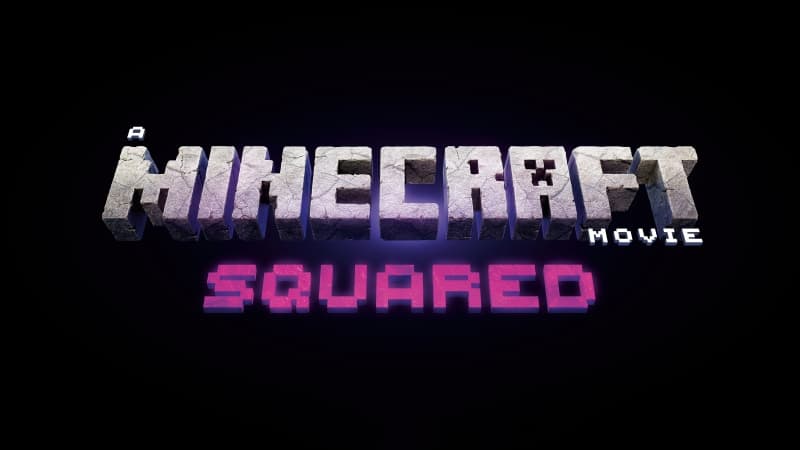 A Minecraft Movie: Squared Logo Wallpaper