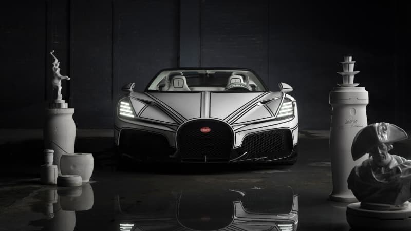 Bugatti W16 Mistral Blanc Éternel Dark aesthetic Wallpaper