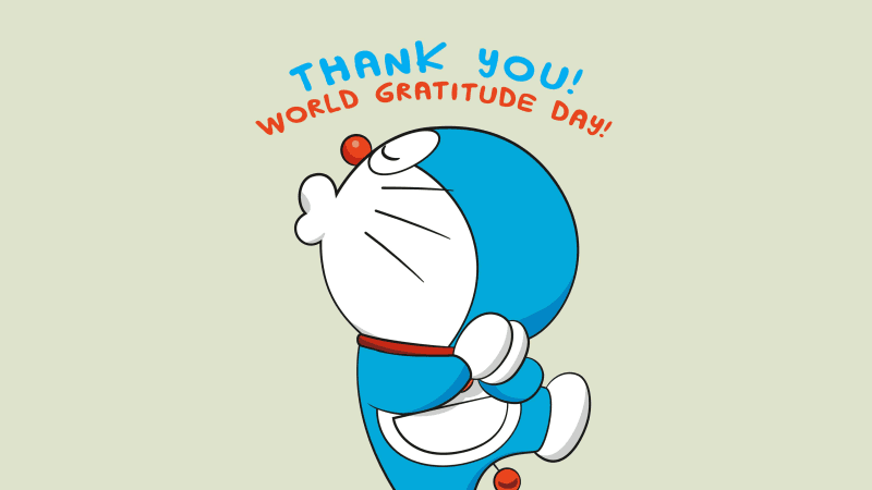 Doraemon World Gratitude Day Wallpaper