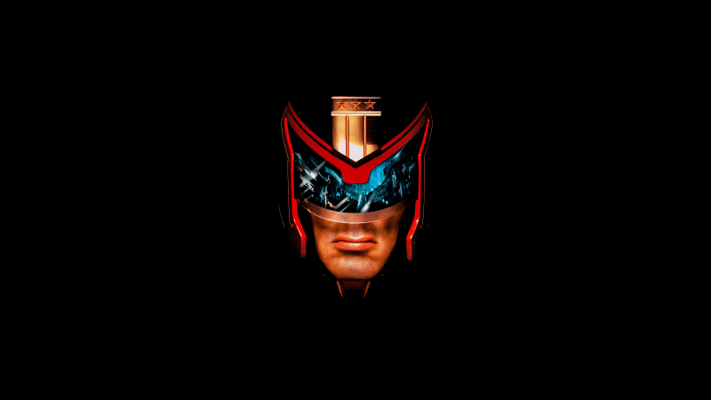 Judge Dredd Black background Wallpaper