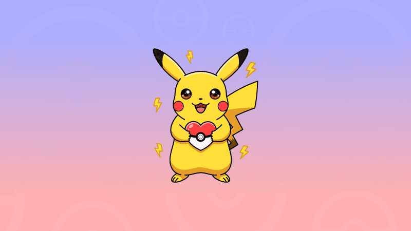 Pikachu Love heart Wallpaper