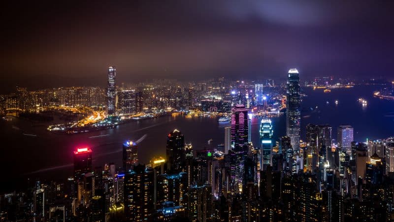 Hong Kong City Skyline Body of Water Wallpaper