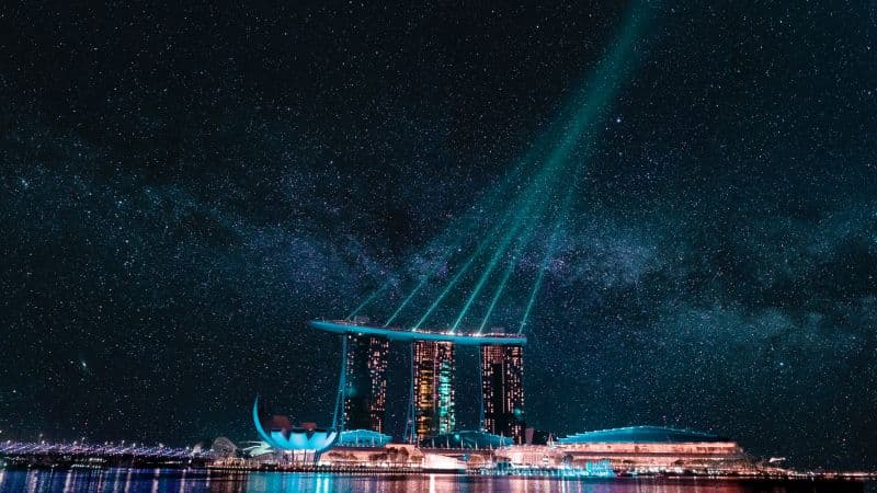 Marina Bay Sands Night City Wallpaper