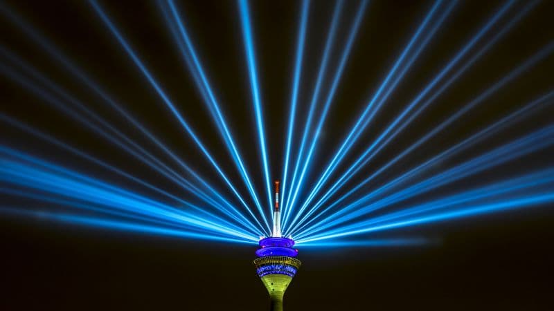 Rhine Tower Rheinturm Wallpaper