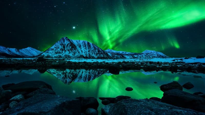 Aurora Borealis Night Wallpaper
