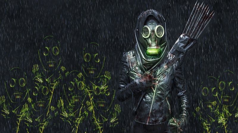 Hunter Gas mask Wallpaper