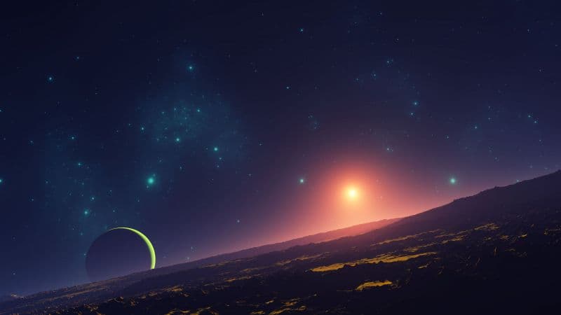 Sunset Planet Wallpaper