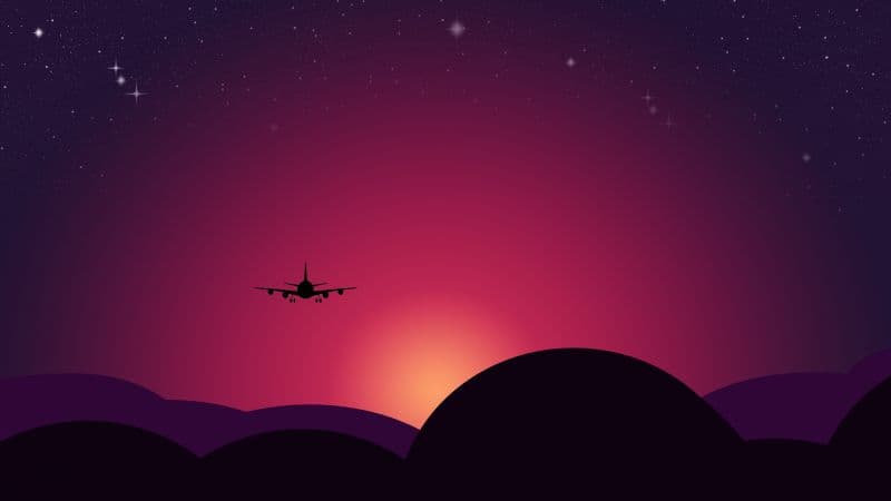 Plane Sunset Wallpaper